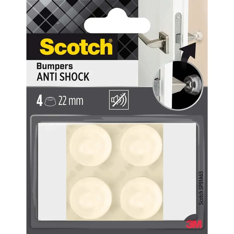 Populair Paracolpi adesivo da parete antiurto Scotch® Ø 22 mm bianco