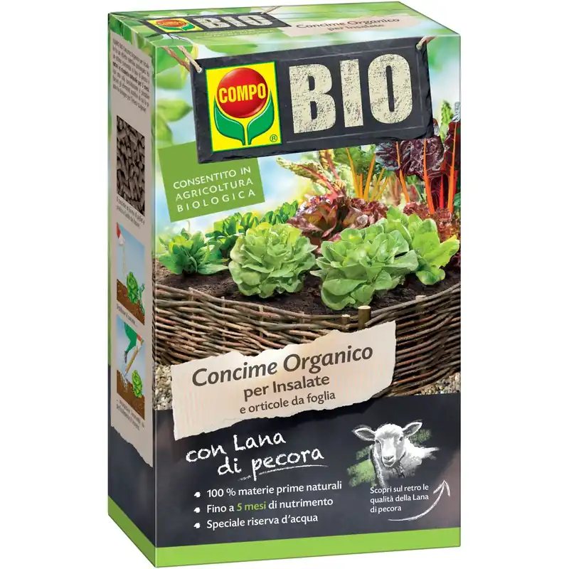 Concime per orto insalate e orticole a foglia organico Compo Bio 750 g Koop Online