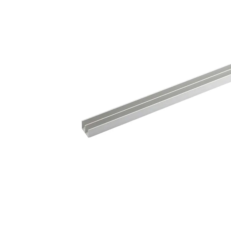 Canalina doppia U 1 m 16x7 mm alluminio argento Seizoensaanbieding