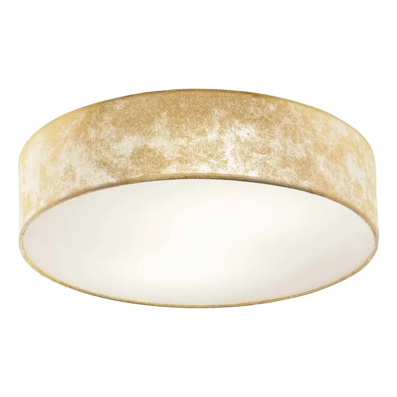 Bestseller Plafoniera Eglo Viserbella Ø38xH11 cm acciaio tessuto oro