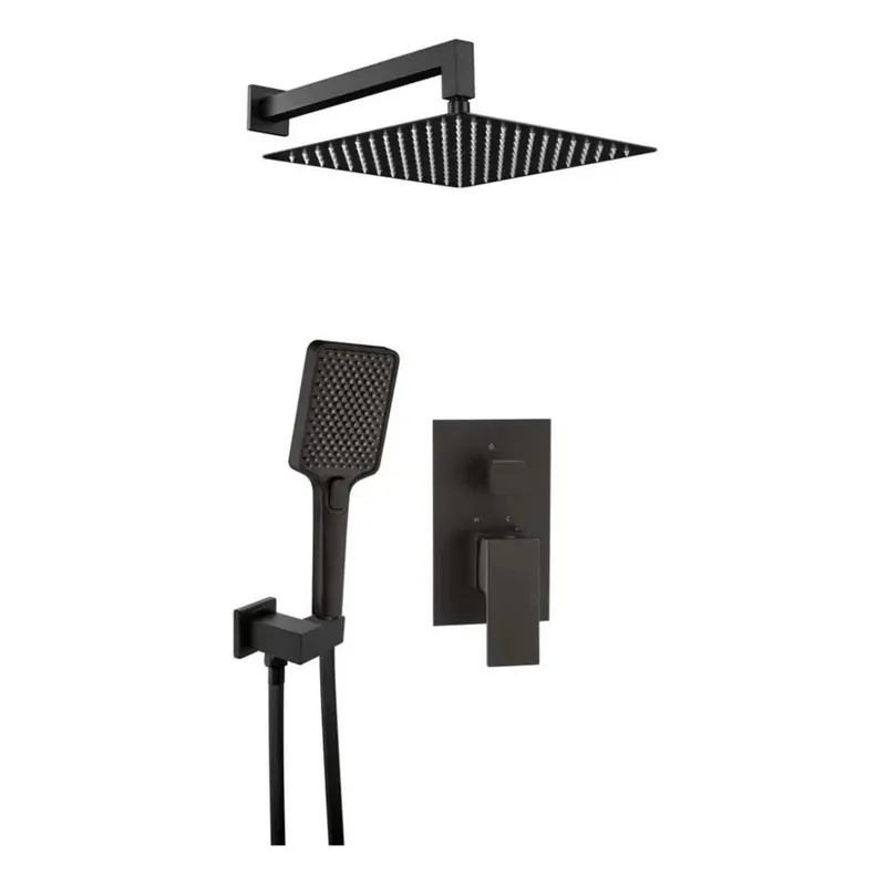 Direct Beschikbaar Set doccia incasso Idrostile 300x300 mm nero