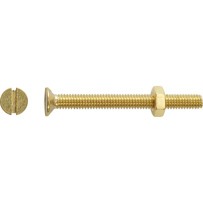 Direct Beschikbaar LUX-TOOLS Vite filettata LUX-TOOLS a testa svasata piana M5 x 30 mm ottone 8 pz