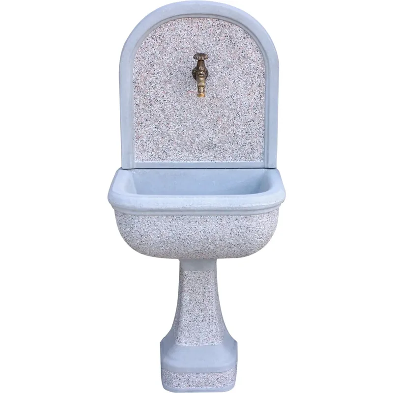 Fontana da giardino Mincio in cemento grigio H 132x57x42 cm Speciale Aanbieding