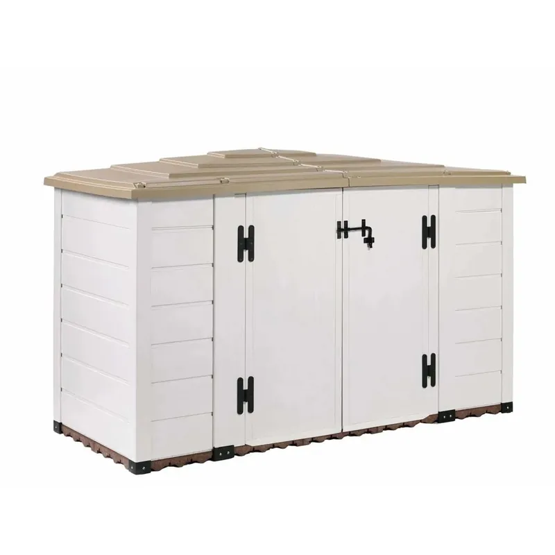 Laatste Versie Box da giardino in PVC porta bici EVO 200 bianco/tortora 212x88x133 cm