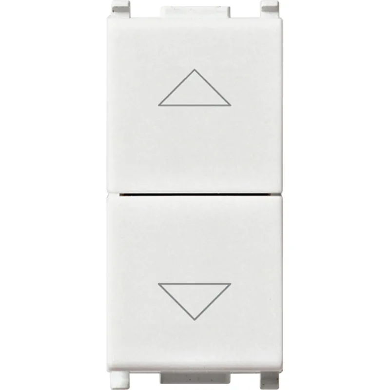Superprijs Vimar Plana due pulsanti interbloccati 1P NO+NO10A colore bianco