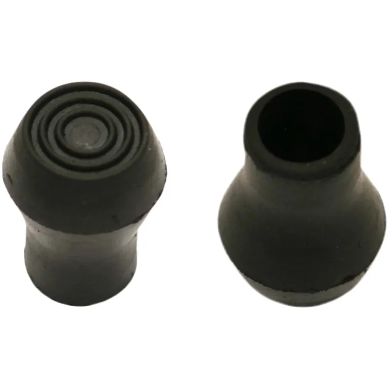 2 puntali per bastoni a pera in gomma 15 mm nero Koop Vandaag