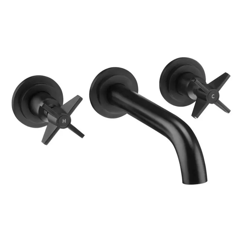 Miscelatore lavabo Madruga a incasso a parete nero H70 L270 P270 mm Snelle Levering