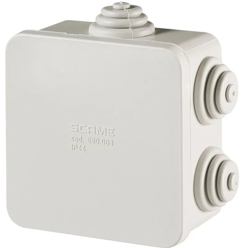 Lage Kosten Scatola di derivazione da parete quadrata 80x80x40 mm IP44 grigio