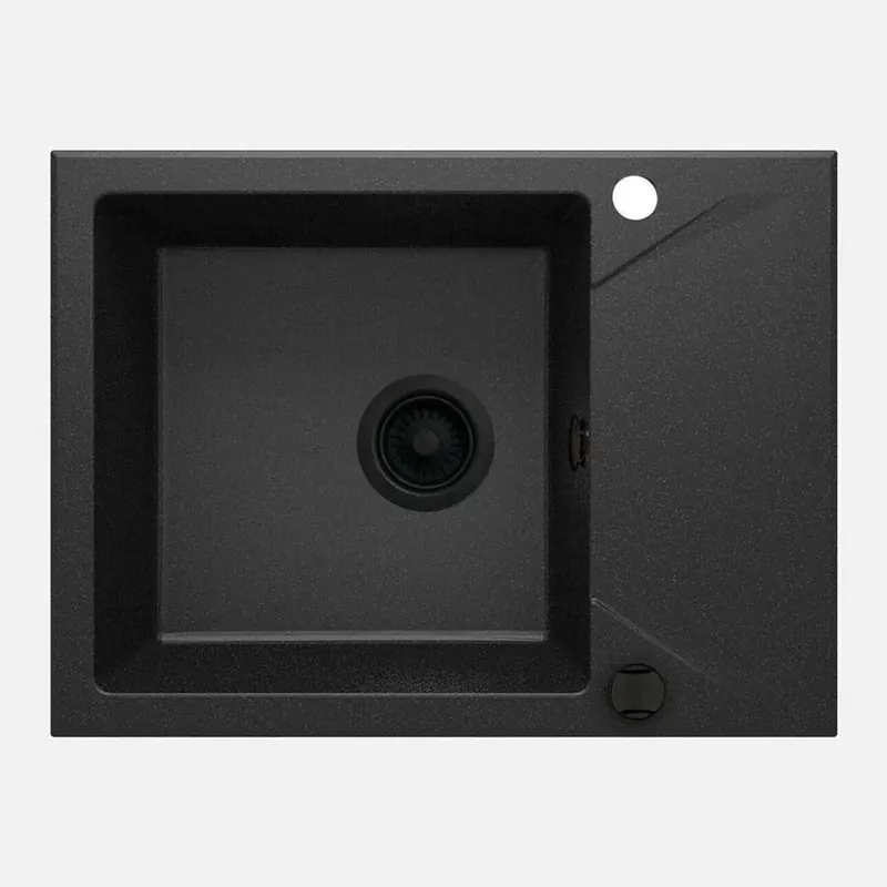 Shop Nu Lavello 1 vasca con gocciolatoio Idrostile Banes 440x193 mm sifone Grafite met