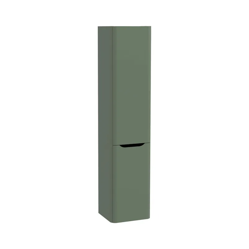 Mobile bagno colonna sospesa con portabiancheria Integra Round 40x180 cm verde Merkproduct