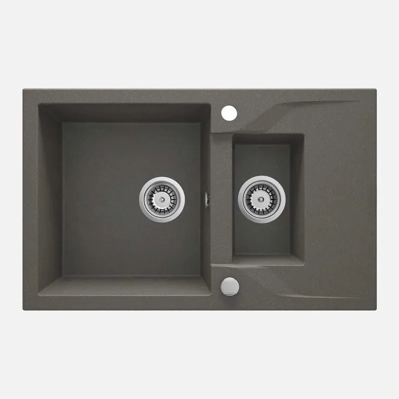 Favoriet Lavello 15 vasche gocciolatoio Idrostile Florida sifone 490x194 mm Antracite Met