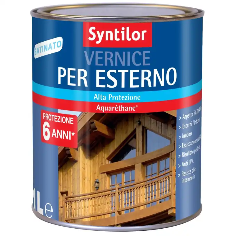 Alleen Vandaag Vernice per esterno effetto satinato noce scuro 1 l