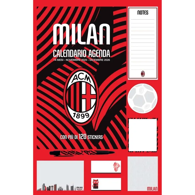 Weekendaanbieding Calendario Milan 2026 14 mesi