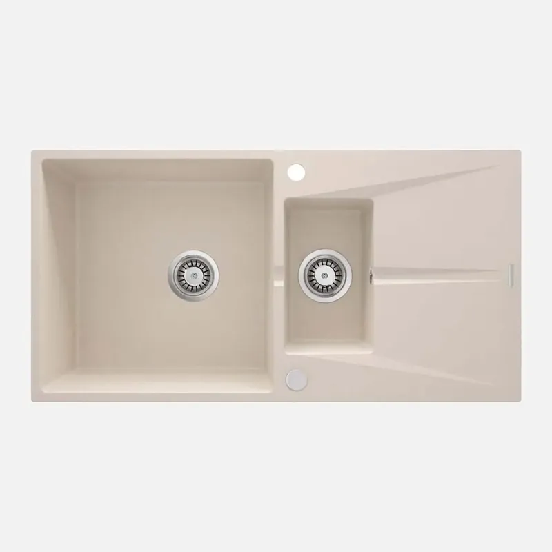 Nieuw Lavello 1 vasca e mezza gocciolatoio Idrostile Bayamo 500x215 mm beige