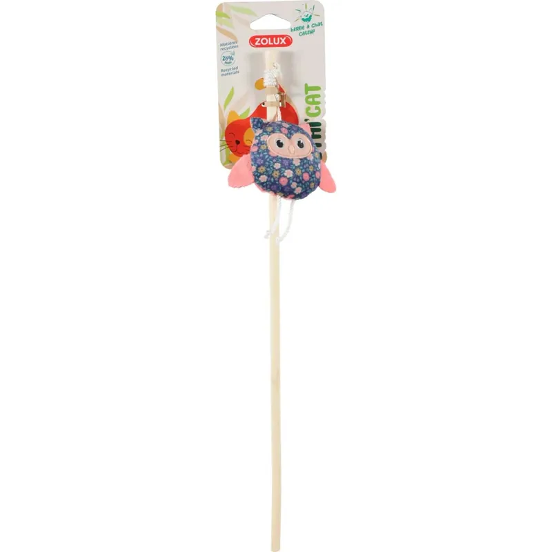 Superprijs Gioco gatto canna con gufo Ethicat fiori rosa 6x6x3 cm