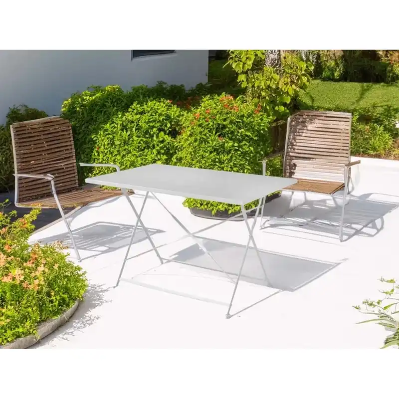 Tavolo pieghevole da giardino Bistrò in ferro avorio 110x70 cm Shop Nu
