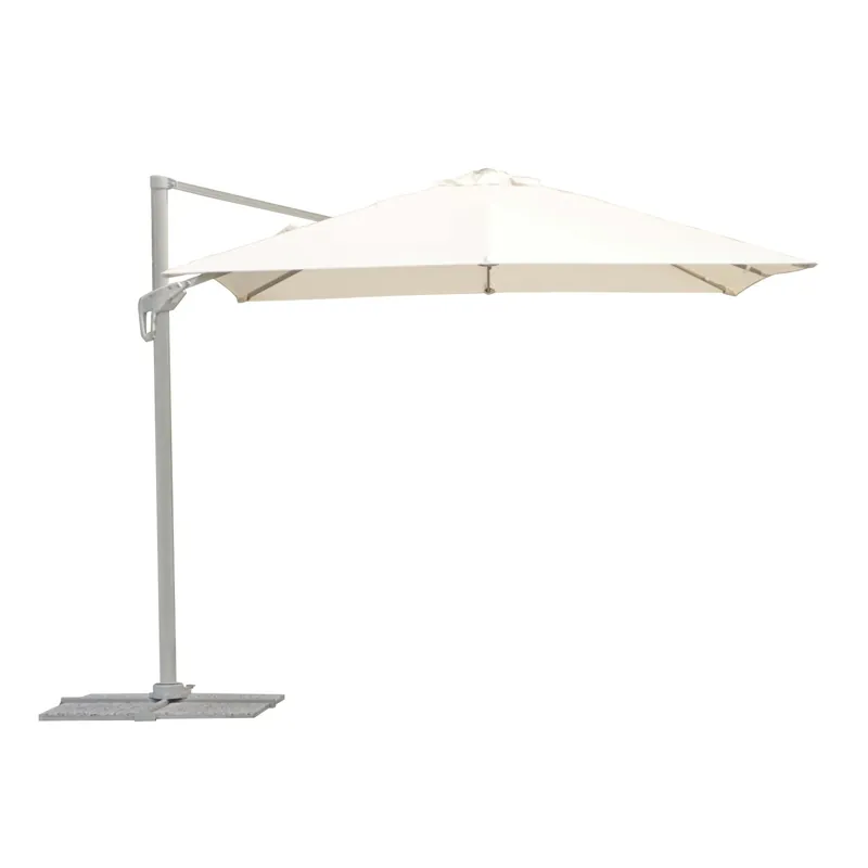 Ombrellone da giardino palo decentrato fusto creta 3x3 m Ecrù Goedkoop