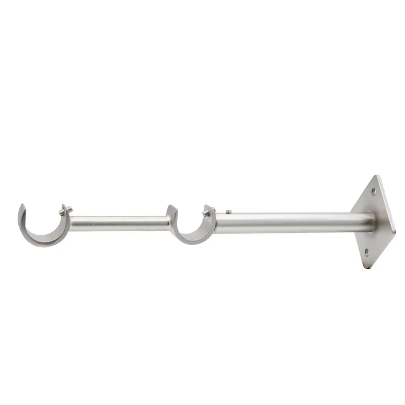 Laatste Versie Supporto a parete doppio 2 vie Long argento Ø 2 cm L 15-25 cm