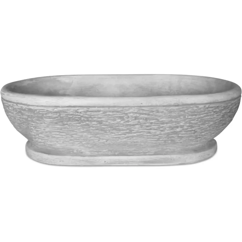 Fabrieksprijs Ciotola da giardino in cemento anticato grigio S.Lungo 18x60x37 cm