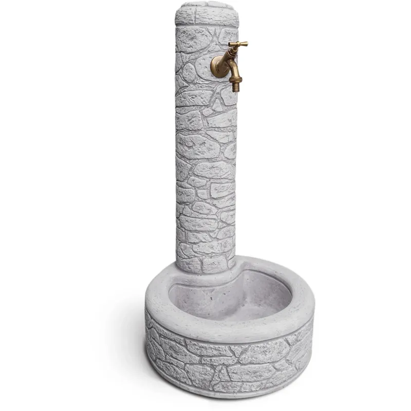 Fontana da giardino Arnosto in cemento grigio H 81 cm Gereduceerde Prijs