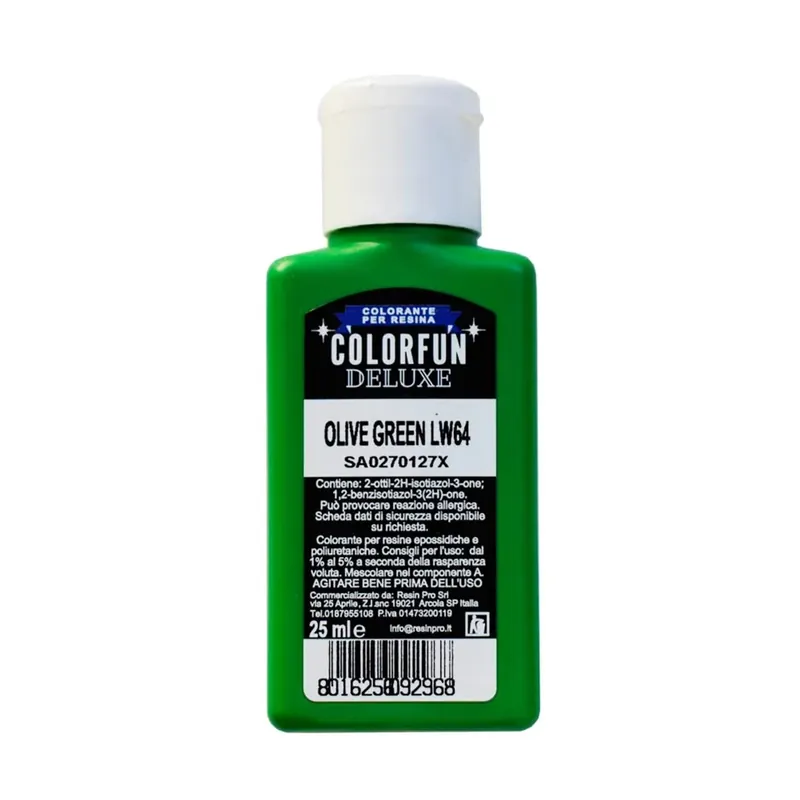 Colorante per resine epossidiche Colorfun Deluxe verde oliva 25 ml Betrouwbaar