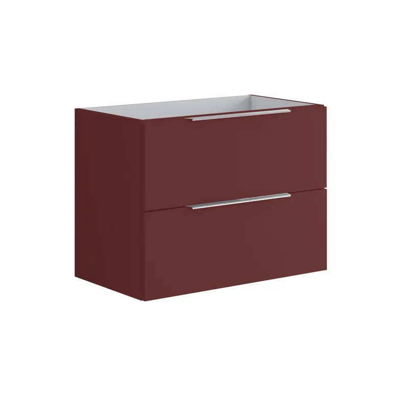 Mobile bagno base lavabo sospeso Bali 79,5x60x45,5 cm rosso opaco laccato Betaalbaar