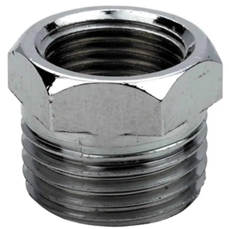 Riduzione esagonale in ottone cromato 1/2`` F x 3/4`` M Op = Op