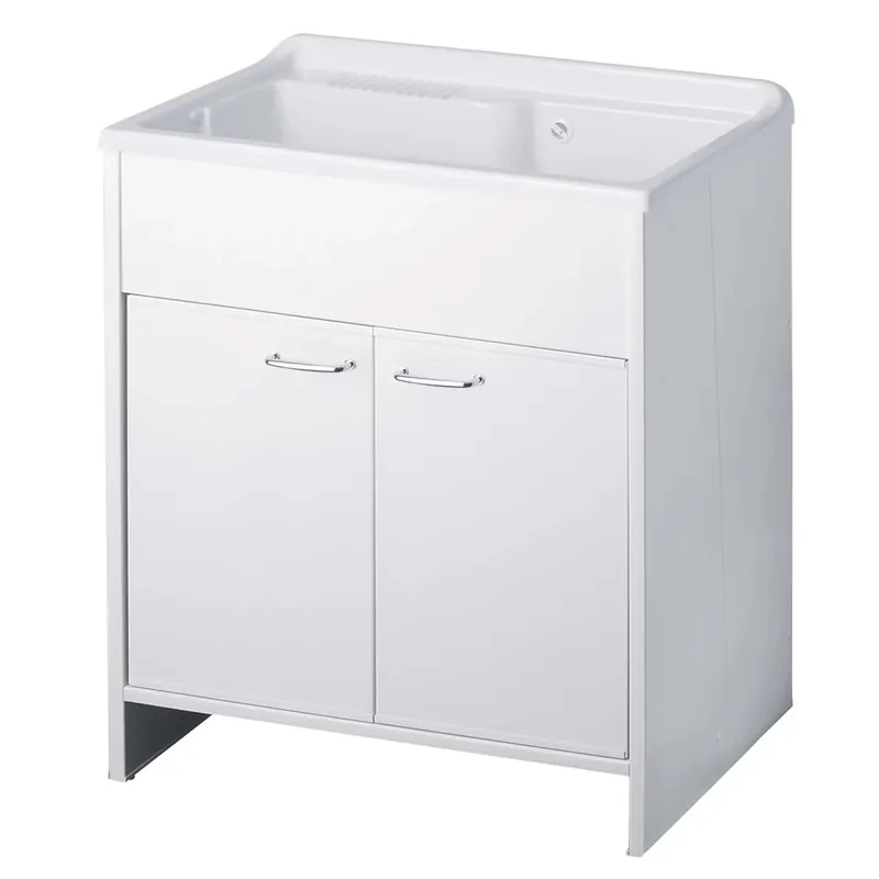 Direct Beschikbaar Lavatoio in kit per esterni bianco 80x50 cm con ante