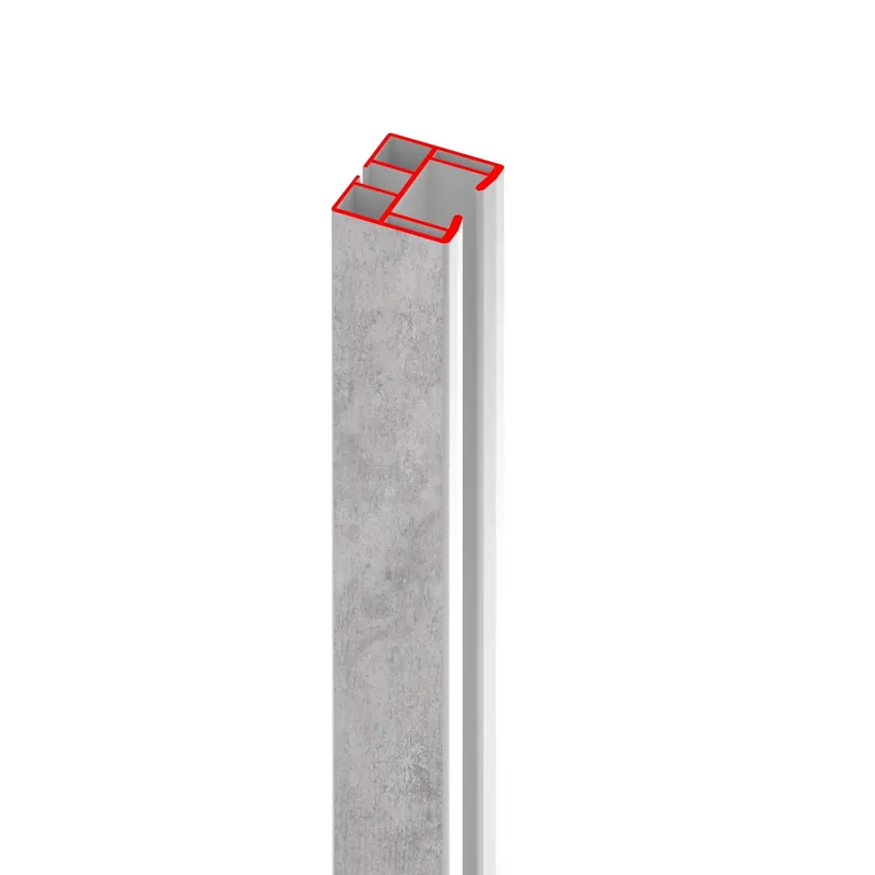 Beperkte Voorraad Binario di scorrimento per porta a soffietto in PVC cemento grigio 180 cm