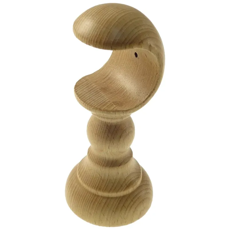 Supporto bastone tenda in legno aperto Ø 3,5 x 14 cm naturale Alleen Vandaag