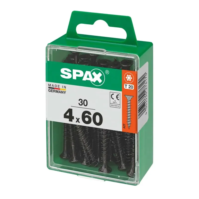 Populair Vite Spax testa multipla svasata t-star plus t20 zincatura nera m 30 pz