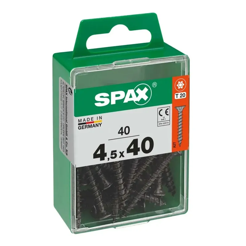 Vite Spax testa multipla svasata t-star plus t20 zincatura nera m 40 pz Veilige Betaling