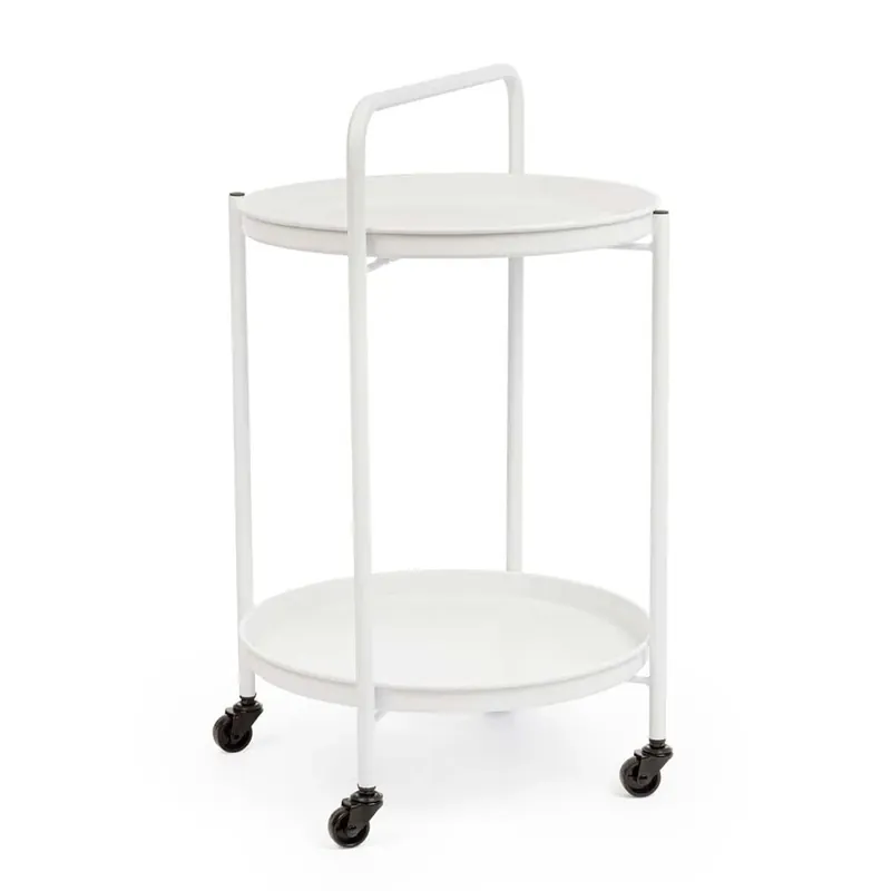 Gratis Retour Carrello con vassoio Austin twin bianco Ø 44,5 cm