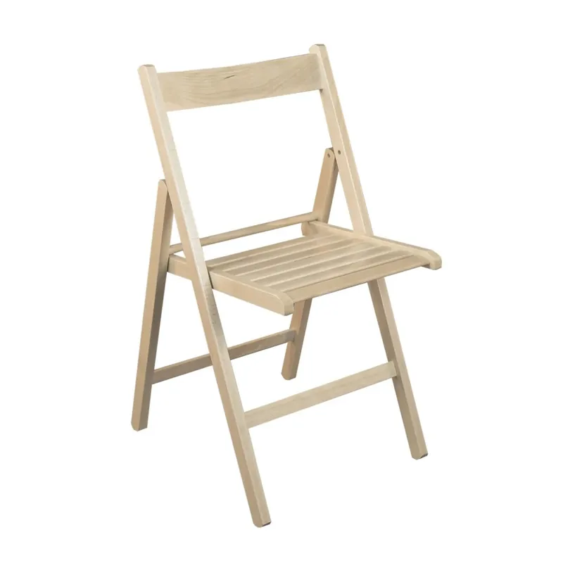Sedia da giardino pieghevole in legno di faggio 47,5x42,5 h 79 cm Voordeelprijs