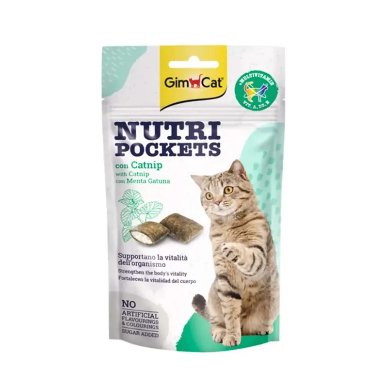 Hete Deal Snack per gatti Gimcat Nutripocket con erba gatta 60 g
