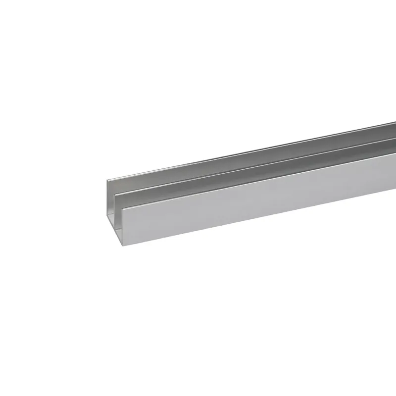 Profilo a doppia U 1 m 20x18 mm argento brillante Tijdelijk Beschikbaar