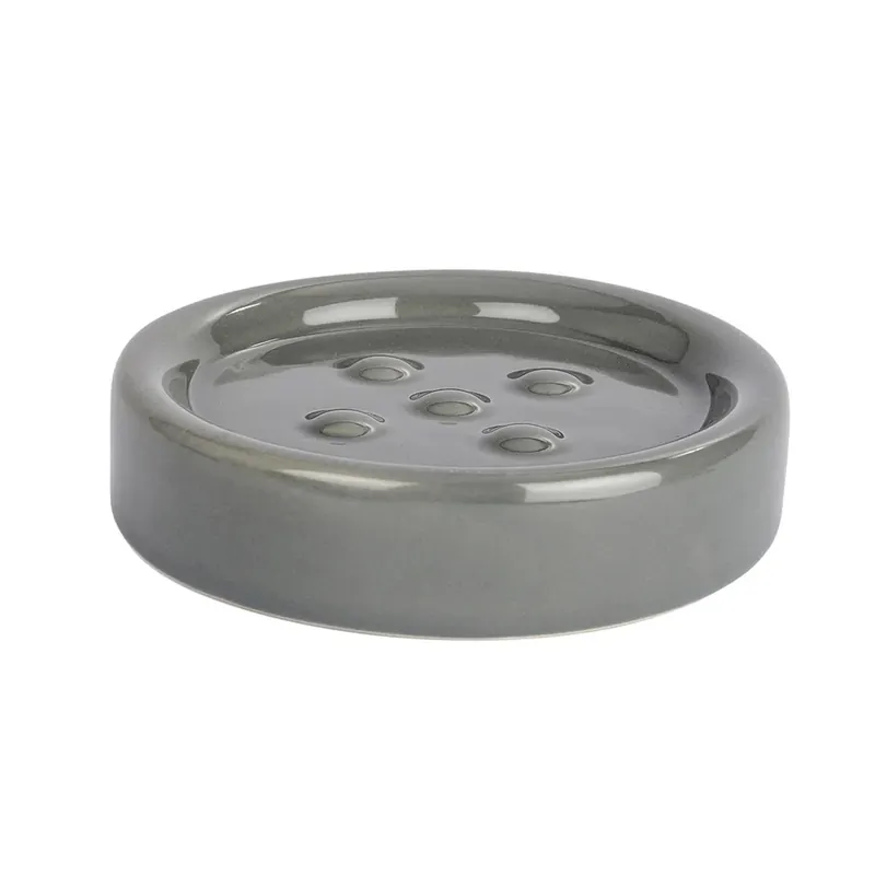 Shop Nu Portasapone bagno Polaris in ceramica grigio