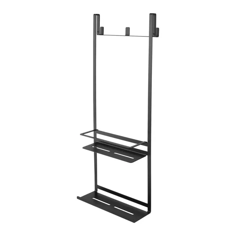 Seizoensaanbieding Mensola doccia Idrostile con ganci 300x760 mm nero