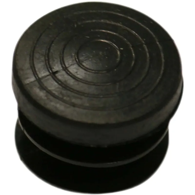 4 puntali alettati tondi 22 mm in pvc nero Voordeelprijs
