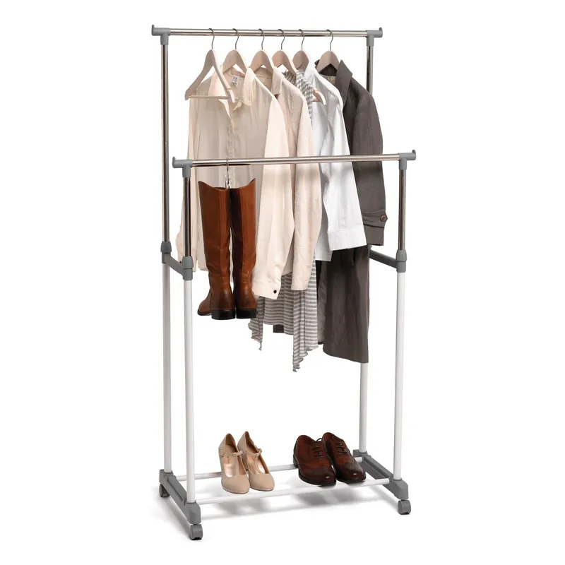 Appendiabiti doppio Stander Domopak Living 75x42x90-160 cm Betrouwbaar
