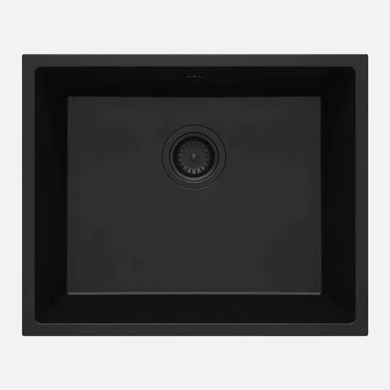 Lavello sottopensile 1 vasca Idrostile Colón 440x200 mm Nero Finale Uitverkoop