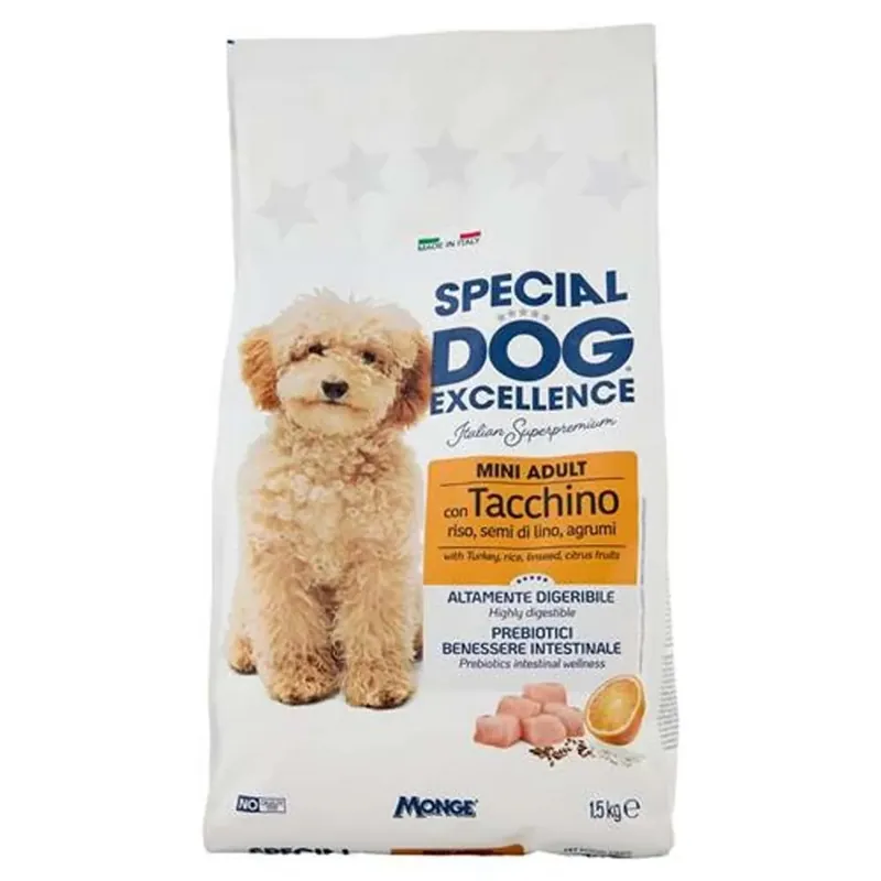 Express Levering Cibo secco per cani Special Dog Excellence Mini Adult tacchino 1,5 kg