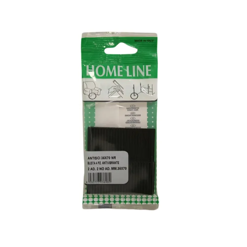 Antivibrante e antiscivolo 35 x 70 mm nero busta da 4 pezzi Merkproduct
