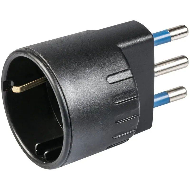 Direct Beschikbaar Adattatore spina 16 A 2P+T e presa tedesca colore nero