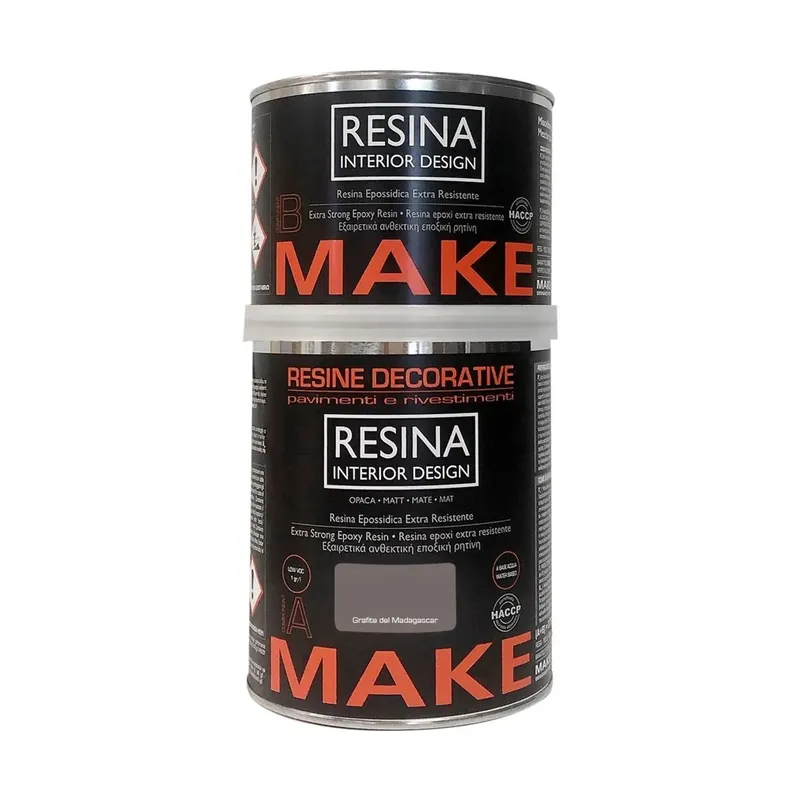 Resina epossidica opaca Interior design Grafite del Madag. 0,75 l Beperkte Voorraad