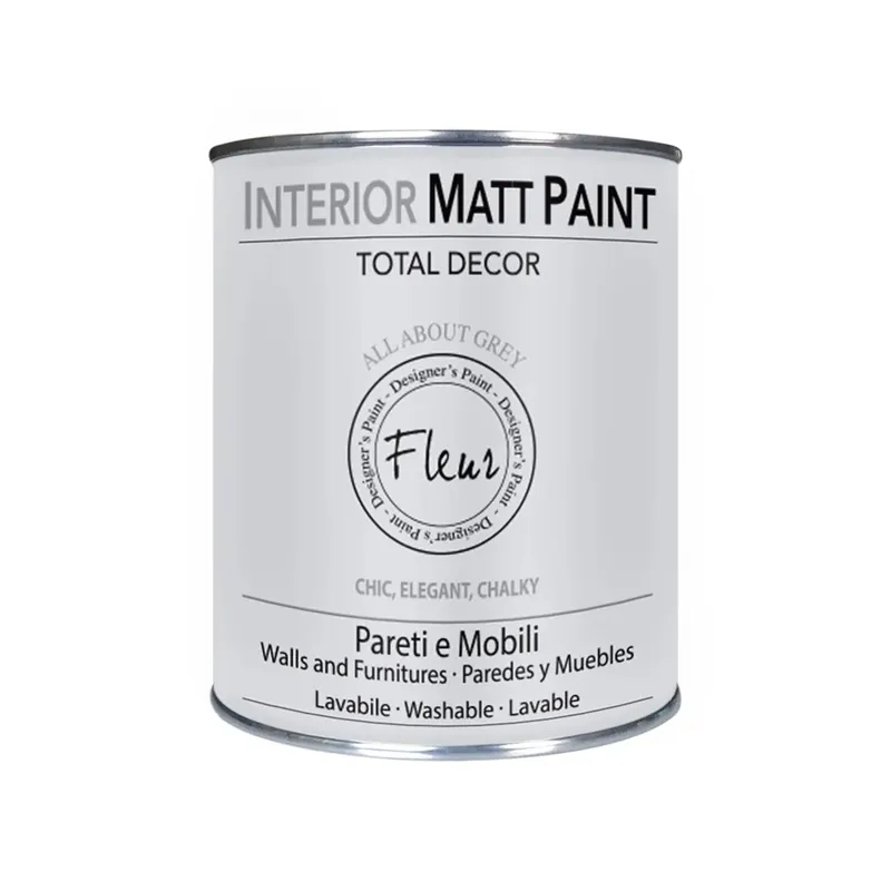 Betaalbaar Pittura interior Matt Paint Opaca F61 All About Grey 0,750 l
