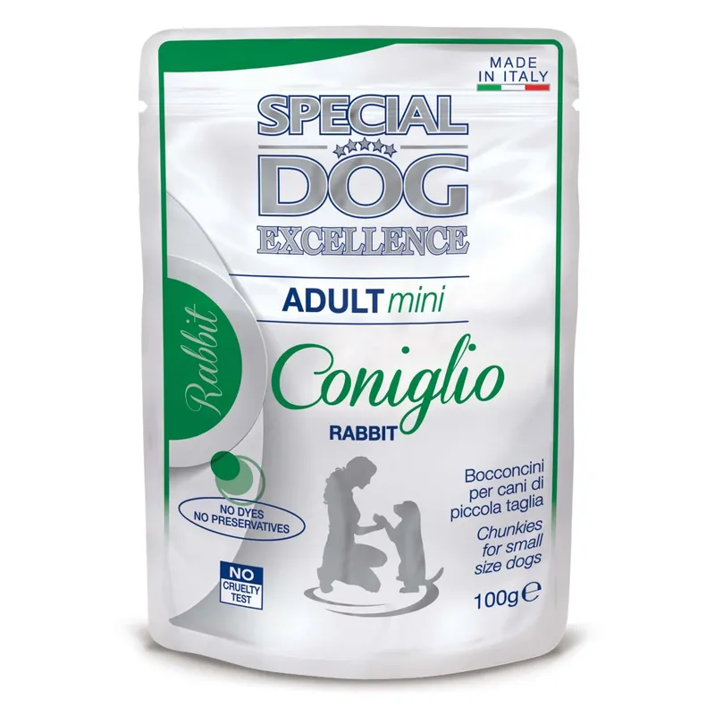 Cibo umido per cani Special Monge Dog Excellence Adult con coniglio busta 100 g Bestel Nu