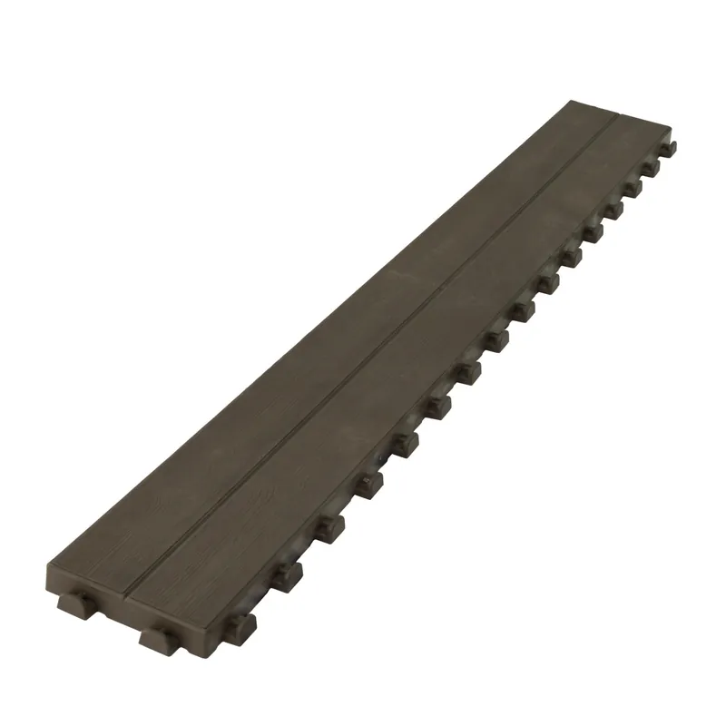 Piastrella da esterno in polipropilene effetto legno a doghe marrone 118x14,5 cm Populair