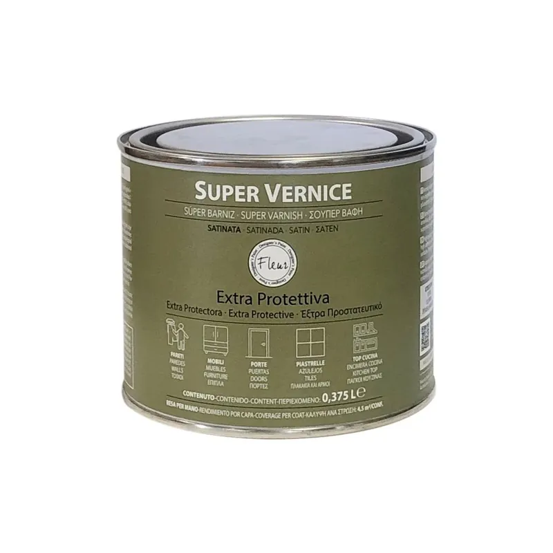 Superprijs Super vernice di finitura monocomponente Satinata 0,375 l