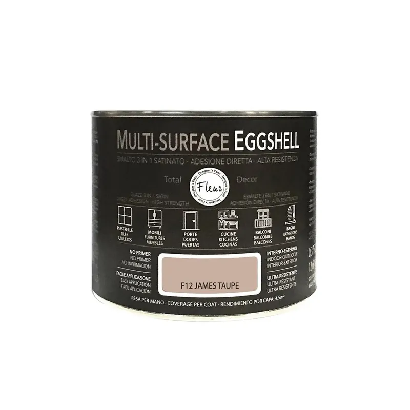 Smalto Muli-Surface Eggshell satinato F12 James Taupe 0,375 l Favoriet